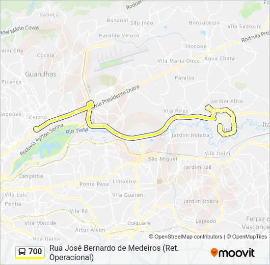 700 Bus Line Map