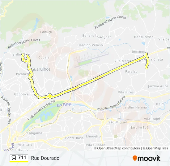 711 Bus Line Map