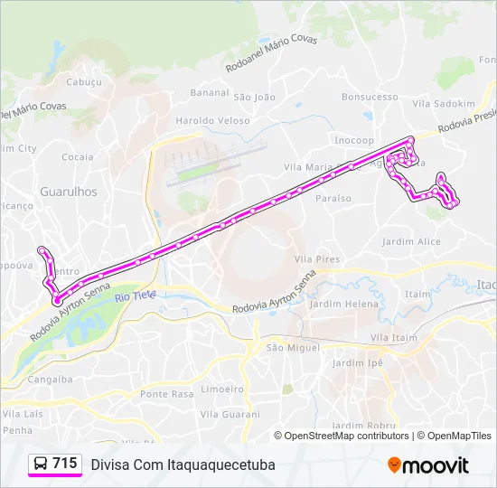 715 Bus Line Map