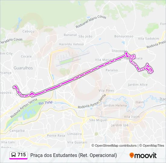 715 Bus Line Map