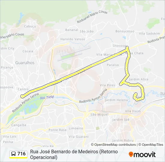 716 Bus Line Map