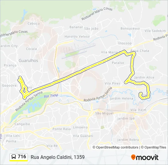 716 Bus Line Map