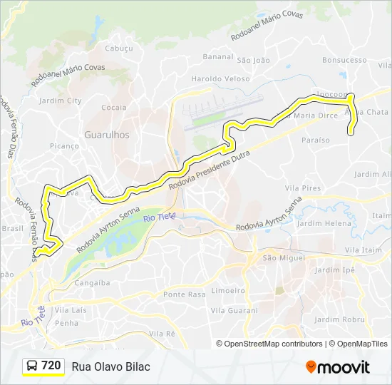 720 Bus Line Map