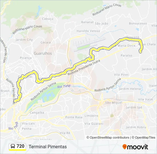 720 Bus Line Map