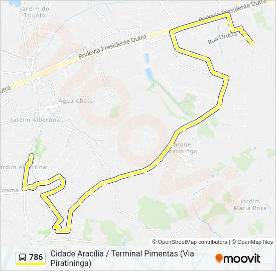 786 Bus Line Map