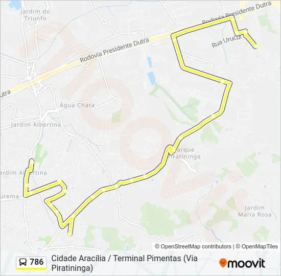 786 Bus Line Map