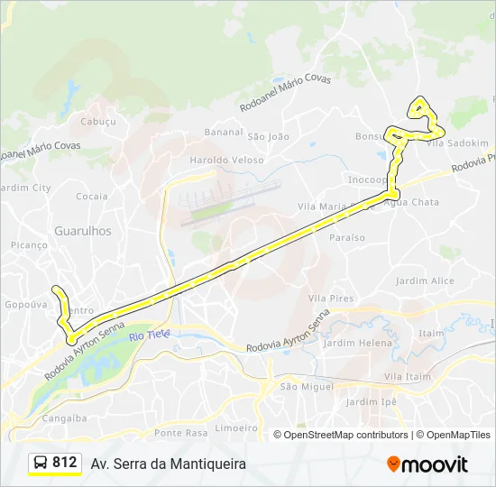 812 Bus Line Map