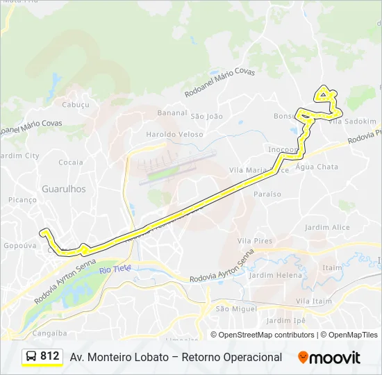 812 Bus Line Map