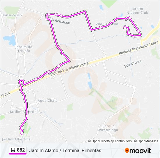 882-route-schedules-stops-maps-terminal-pimentas-updated