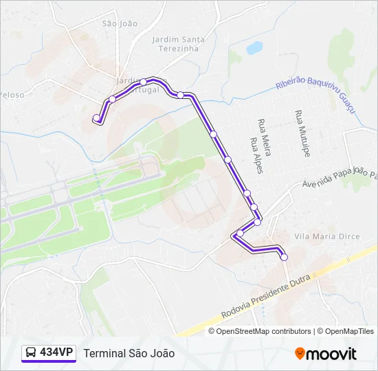 434VP Bus Line Map