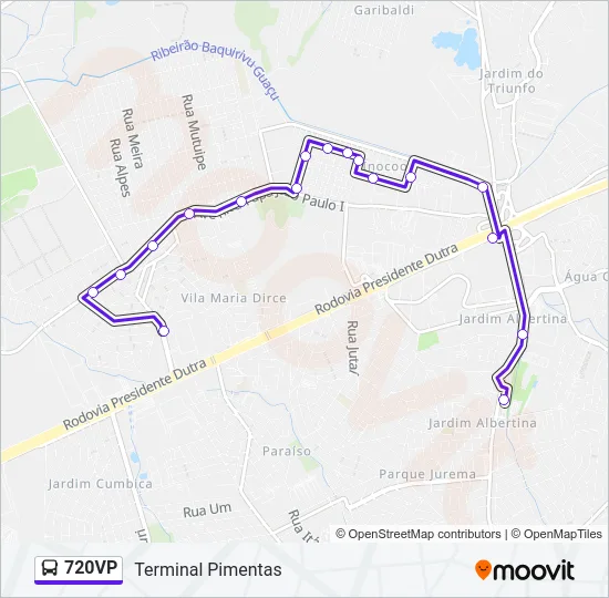 720VP Bus Line Map
