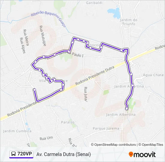 720VP Bus Line Map