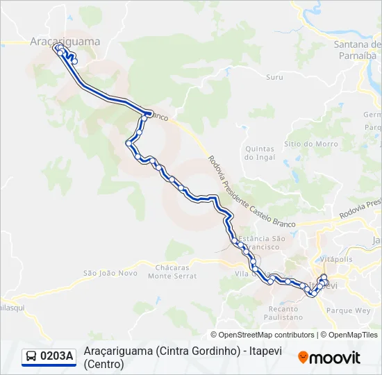 0203A Bus Line Map