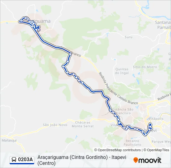0203A Bus Line Map