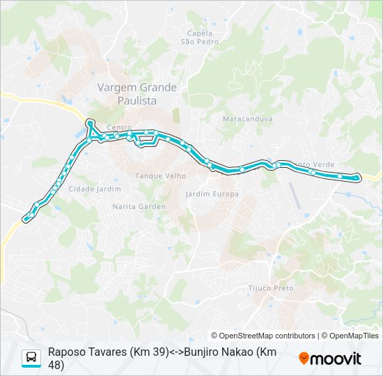Mapa da linha CIRCULAR 01 de ônibus