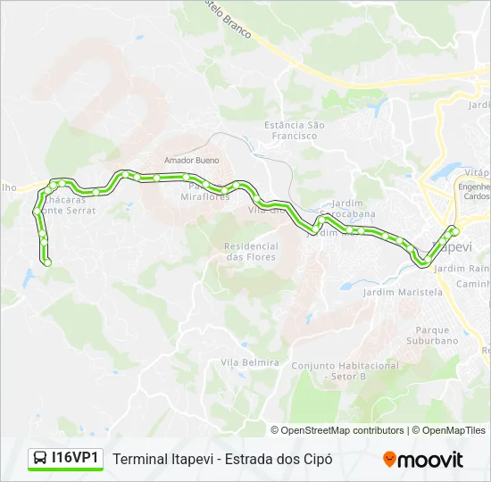 I16VP1 Bus Line Map