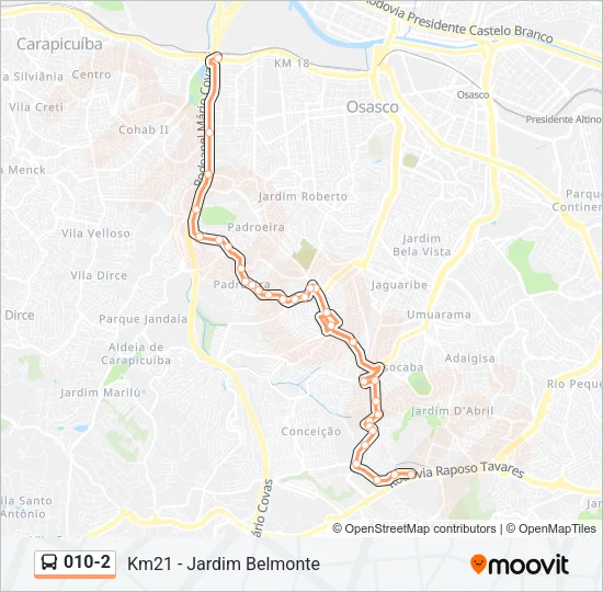 010-2 Bus Line Map