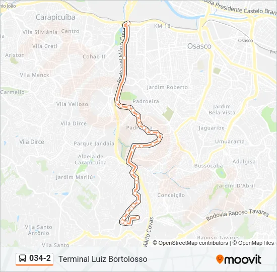 034-2 Bus Line Map