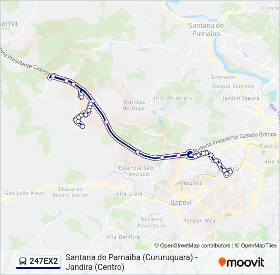 247EX2 Bus Line Map