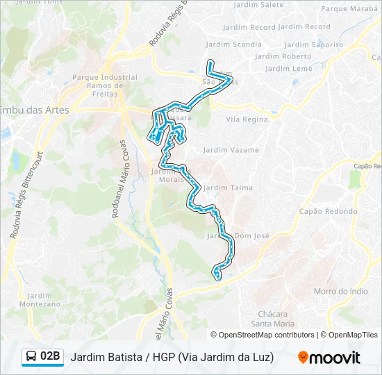 02B Bus Line Map