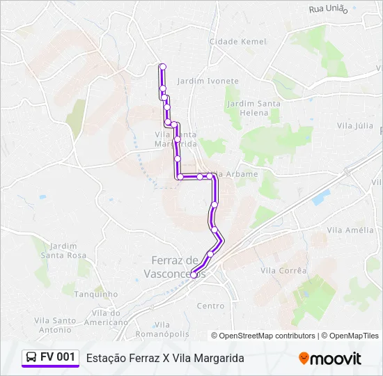 FV 001 Bus Line Map