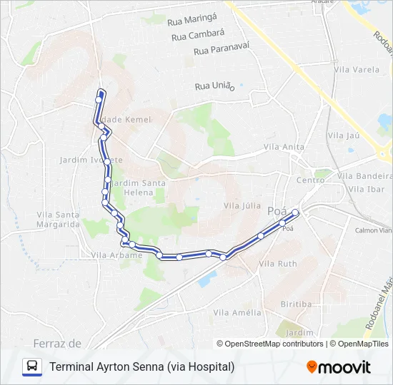 011 CIRCULAR 2 (VIA HOSPITAL) Bus Line Map
