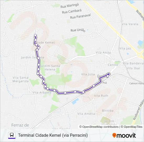 010 CIRCULAR 1 (VIA PERRACINI) Bus Line Map
