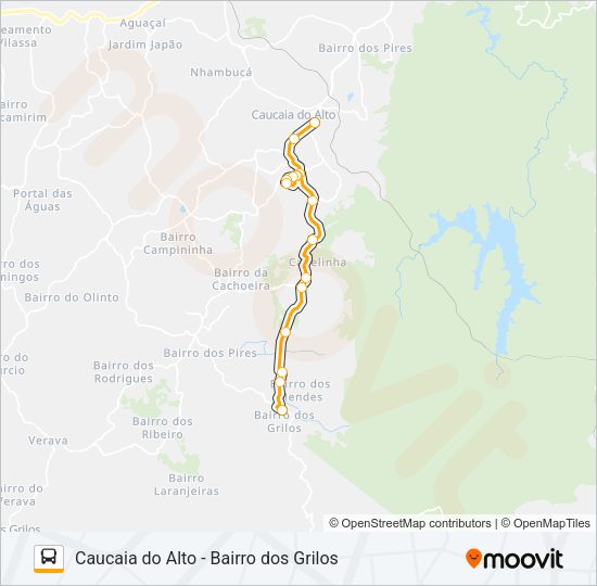 005 CAUCAIA DO ALTO - BAIRRO DOS GRILOS Bus Line Map