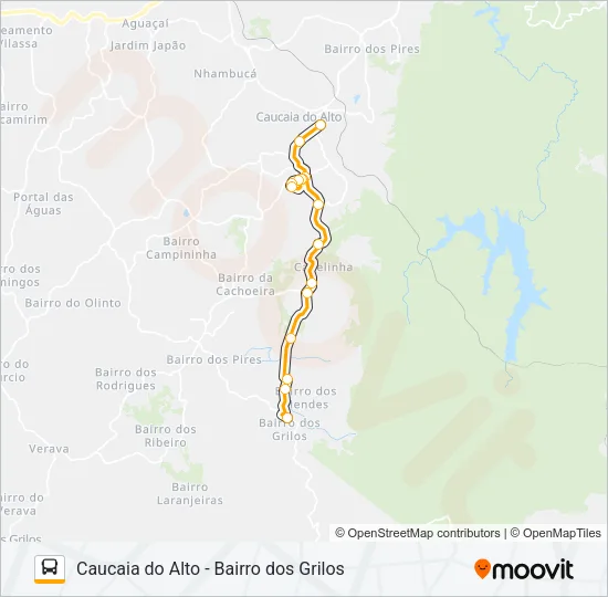 005 CAUCAIA DO ALTO - BAIRRO DOS GRILOS Bus Line Map