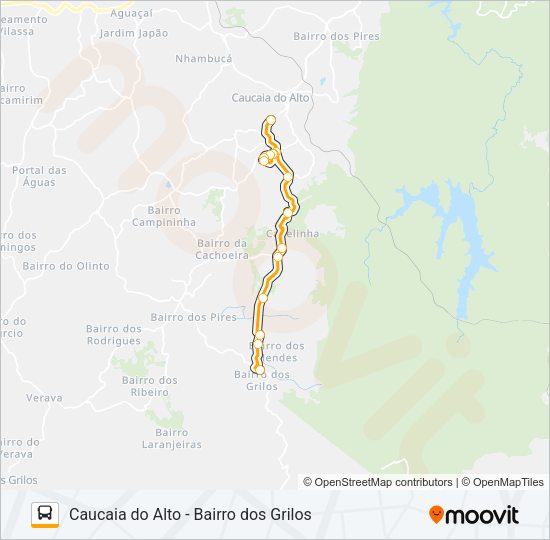 005 CAUCAIA DO ALTO - BAIRRO DOS GRILOS Bus Line Map