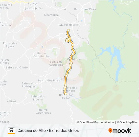 005 CAUCAIA DO ALTO - BAIRRO DOS GRILOS Bus Line Map