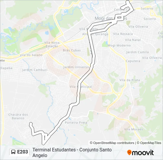 E203 Bus Line Map