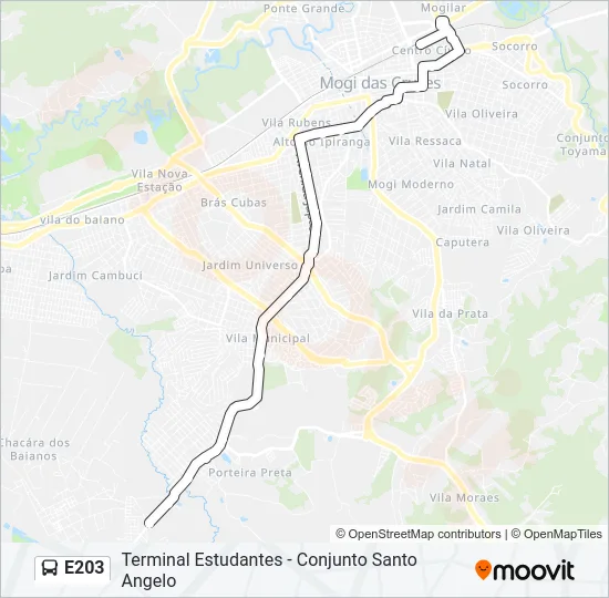 E203 Bus Line Map