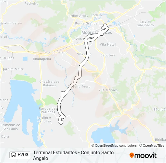 E203 Bus Line Map