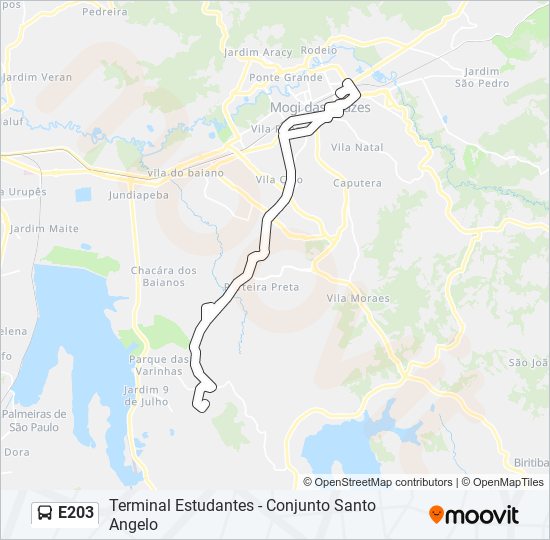 E203 bus Line Map