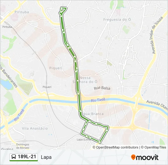 189L-21 Bus Line Map