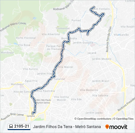 2105-21 Bus Line Map
