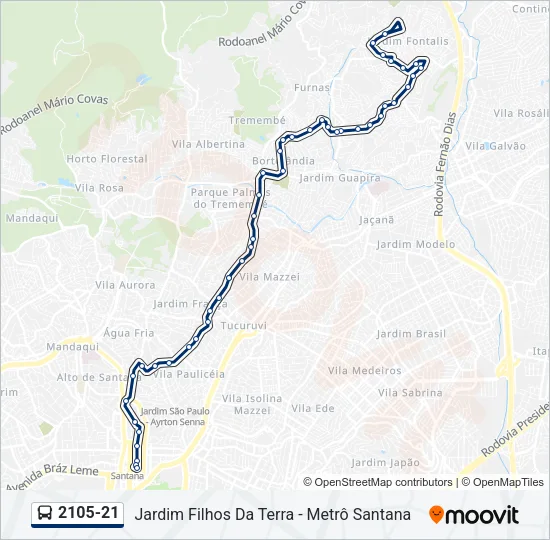 2105-21 Bus Line Map