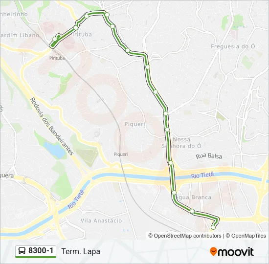 8300-1 Bus Line Map