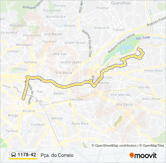 1178-42 Bus Line Map