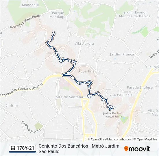 178Y-21 Bus Line Map