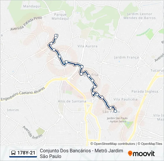 178Y-21 Bus Line Map