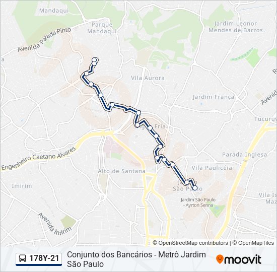 178Y-21 bus Line Map
