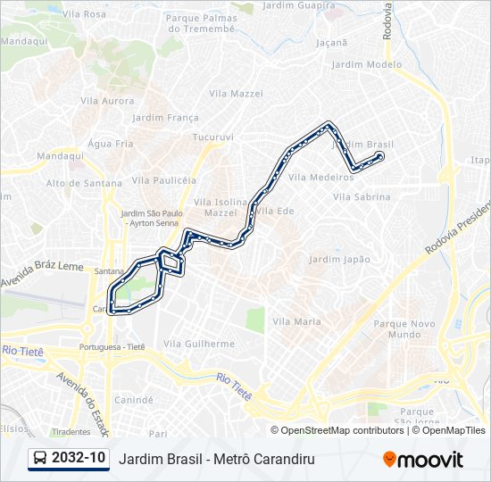 Mapa de 2032-10 de autobús