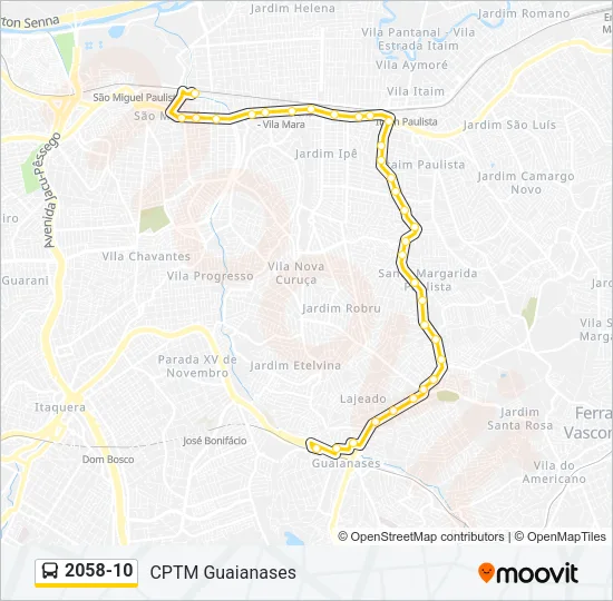 2058-10 Bus Line Map