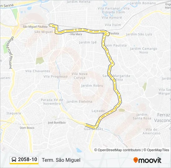 2058-10 Bus Line Map