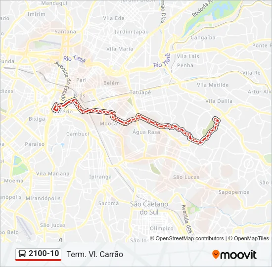 2100-10 Bus Line Map