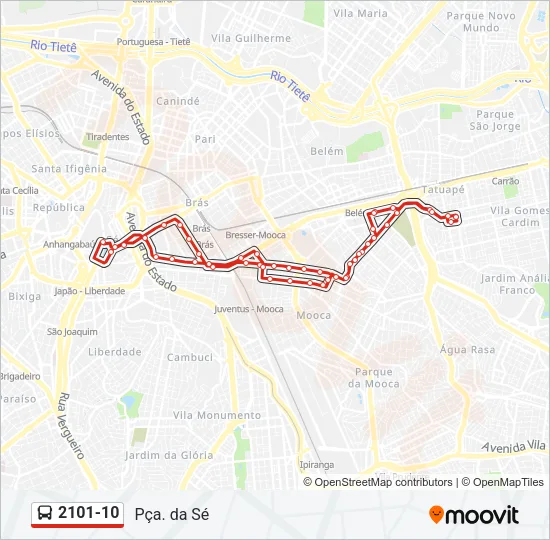 2101-10 Bus Line Map
