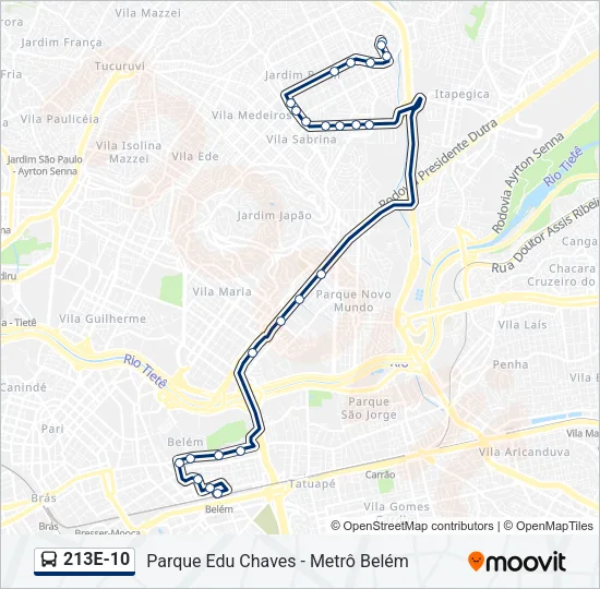 213E-10 Bus Line Map