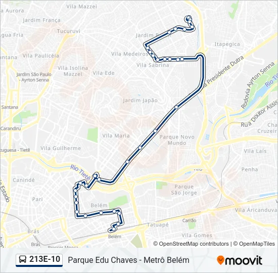 213E-10 Bus Line Map
